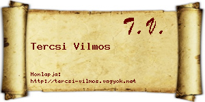 Tercsi Vilmos névjegykártya