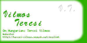 vilmos tercsi business card